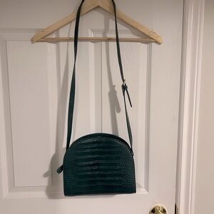 Faux leather green purse